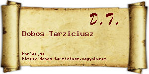 Dobos Tarziciusz névjegykártya